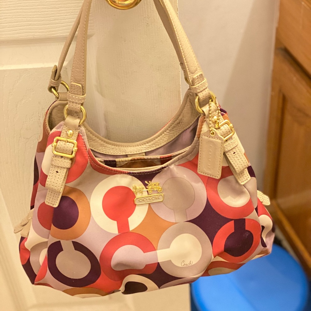 Coach Madison OP Art hobo purse